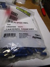 16-14 AWG 0.283" 6 Stud Vinyl Insulated Butted Seam Fork Terminal QTY 100