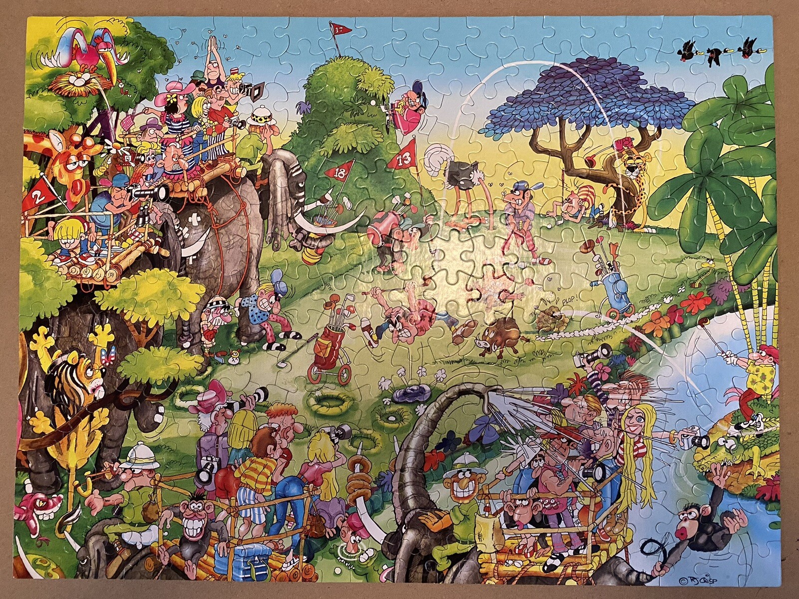 Ceaco COMIC CAPERS Jigsaw Puzzle GOLF SAFARI RJ Crisp 300 Pieces 2262