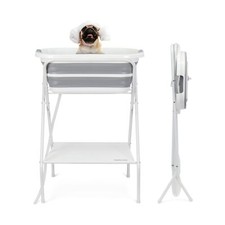 2 in 1 Dog Bath Tub Dog Washing Station for Bathing and Grooming, Elevated Co...