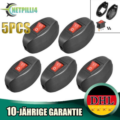 Schnurschalter Zwischenschalter AC 250V 6A/125V 10A Kabelschalter für Lampen