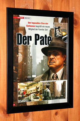 The Godfather Der Pate Vintage Mini Werbeblatt Gerahmt Poster / Ad Page Framed