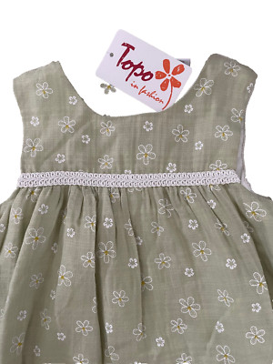 Topo in fashion Kleid Blüten Gr. 92 festlich hellgrün 210435 NEU %% SALE %%