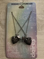 Claire  s Friends Forever Heart Paris BFF Necklaces
