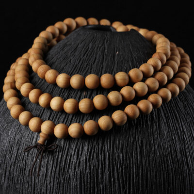 China Cedar Wood 6/8/10/12MM 108PCS Round Buddha Beads Hand Chain Bracelet 