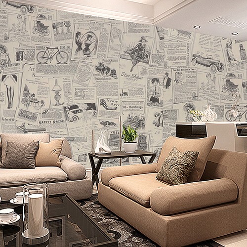 3m Self Adhesive Retro Newspaper Wallpaper Waterproof Furniture Contact Paper - Picture 6 of 7