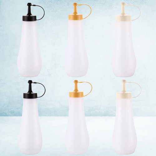 6 Pcs Condiment Dispenser Olive Oil Bottle Sauce Container Ketchup Bottles Empty