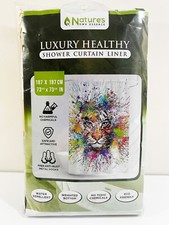 Nature's Own Essence Shower Curtain Liner TIGER Print