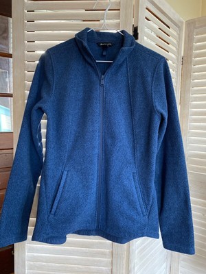 Women's Athleta Stroll Fleece Full Zip Blue Jacket Size Small