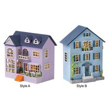 Creative Miniature Dollhouse with LED Light and Furniture 3D Puzzle Valentine'S