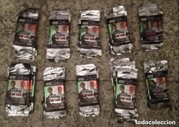 Lote de 50 sobres Star Wars Topps Force Attax Tradding cards game - Nuevos
