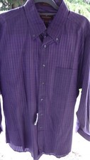 Rare Vintage NWT Mens NORSTROM Iridescent PurpleColor CasualButtoned Shirt 161/2