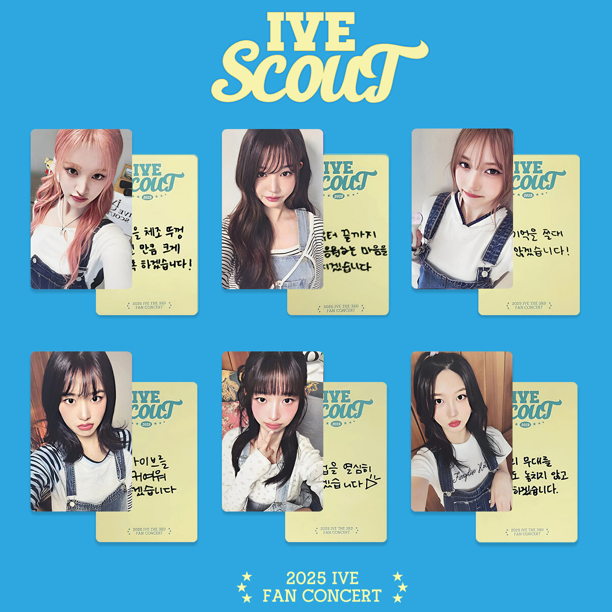 6pcs/set IVE SCOUT 3rd Fan Concert Double-Sided Self Made