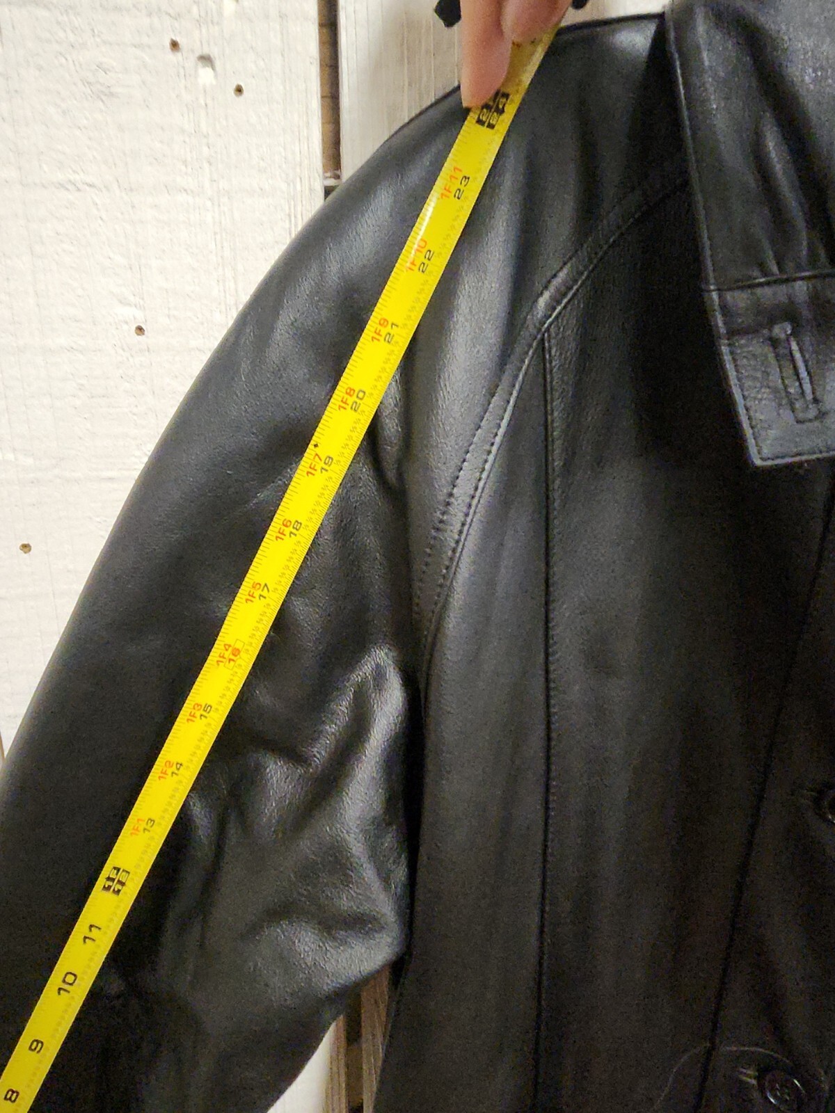 Fitz Wright Leather Jacket Long Sleeves Front But… - image 10