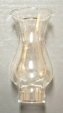 1 1/4" FITTER X 4 1/2"H CRIMP TOP MINIATURE CLEAR GLASS OIL LAMP CHIMNEY 66116J