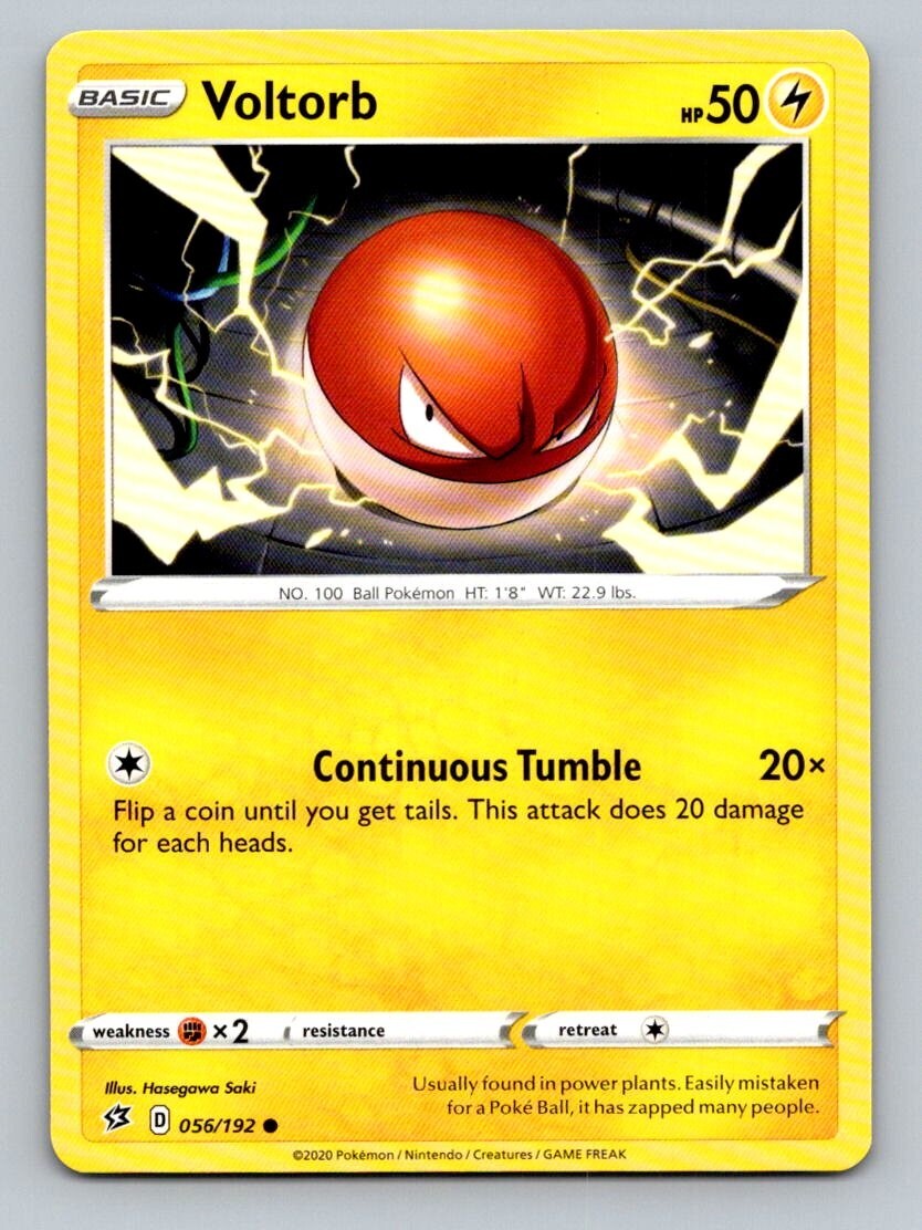 2020 Pokemon Card Rebel Clash Voltorb 56/192