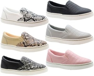 Ladies Flats Trainers Plimsolls Croc 