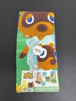 Animal Crossing Kids Super Soft Cotton Beach and Bath Towel, 25  x 50   NEW