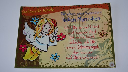SCHUTZENGEL Engel Postkarte Depesche Liebe, Geburtstag,.... Schimmern NEU - Picture 11 of 26
