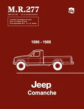 1986 - 1988 Jeep Comanche Service Shop Manual - M.R. 277