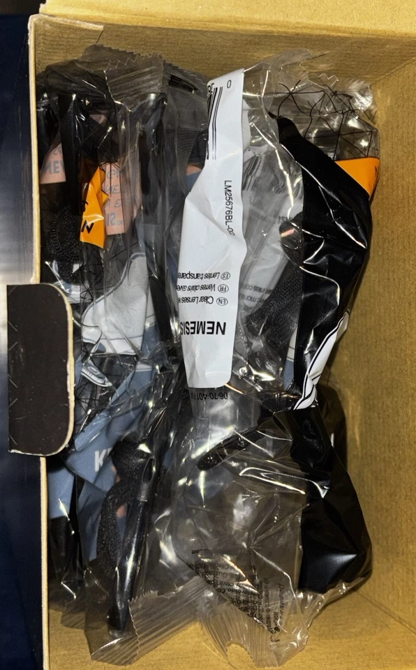 12 KleenGuard Nemesis Safety Glasses Clear Lenses Black Frame with Lanyard 25676 - Image 3 of 4