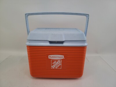 Vintage Rubbermaid The Home Depot Orange Cooler 10 Quart