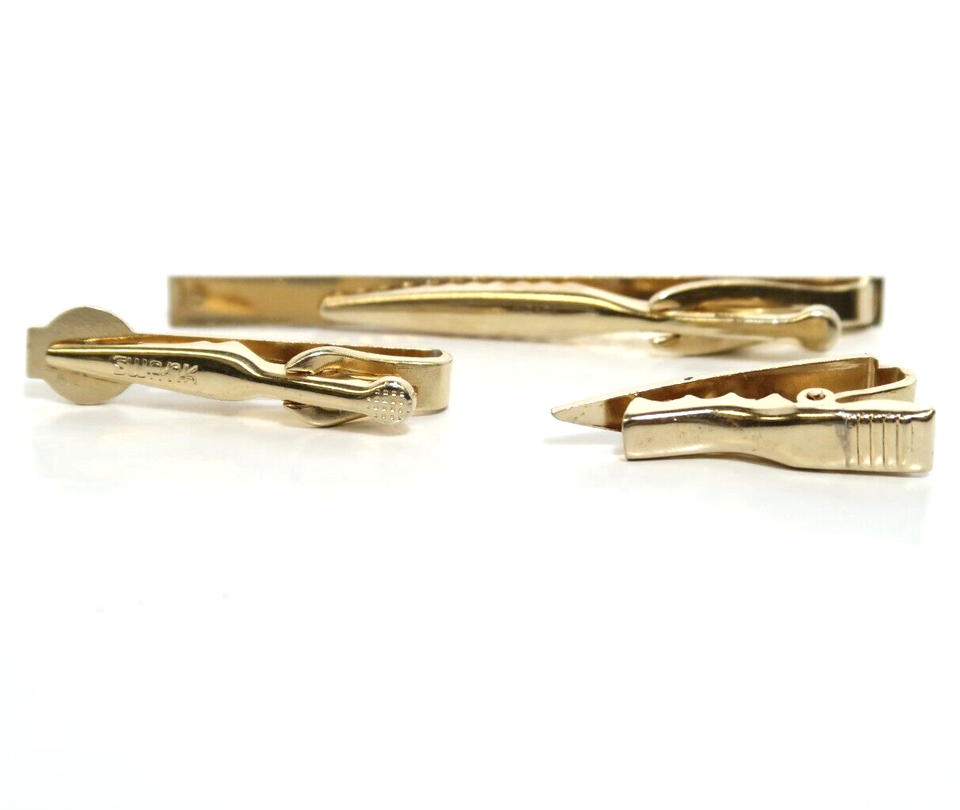 VINTAGE LOT OF 7 PC TIE CLIPS COSTUME JEWELRY SWANK FOSTER HICKOK eBay