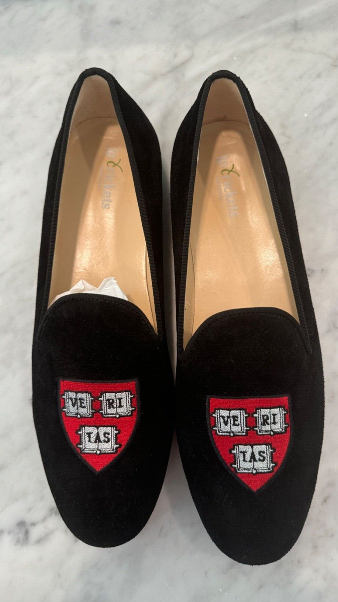 Harvard University VERITAS Black Suede Loafers New JP  display picture 1