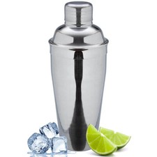 3 Piece Cobbler Cocktail Shaker 750ml - Stainless Steel Deluxe Style Bar Mixer