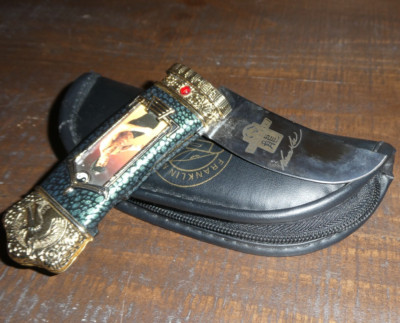 BRUCE LEE Folding Knife Eye Of The Dragon FRANKLIN MINT In Excellent Condition 
