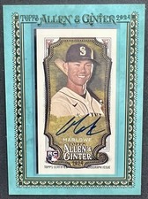2024 TOPPS ALLEN & GINTER MINI BLUE FRAME AUTO CADE MARLOWE 47/50
