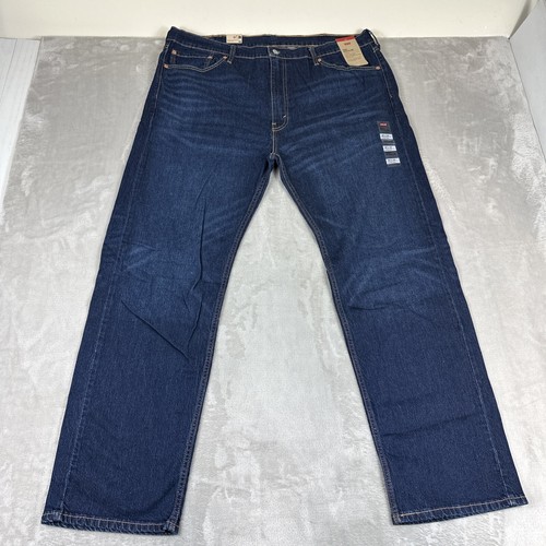 Levi's 505 Jeans Men's Size 42x32 Regular Fit Straight Leg Stretch Blue Denim