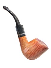 PIPA TOM SPANU FSP BENT BILLIARD RIM RUSTICATO  - MADE IN SARDINIA