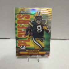 2025 Topps Chrome Football PP-20 Josh Jacobs Power Player Refractor 🪞 Green Bay