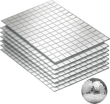 1050 PCS Self-Adhesive Disco Ball Tiles 10x10mm Mirror Mosaic for DIY Crafts
