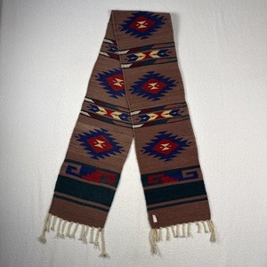 VTG Zapotec Handmade Wool Table Runner Mexican Southwest Oaxaca Area Rug 76” L