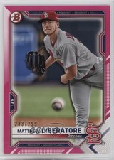 2021 Bowman Prospects Fuchsia Border 233/299 Matthew Liberatore #BP-29 05ct