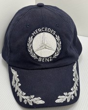 Rare Vintage Mercedes Benz Patch Logo Racing Podium Wreath Cap Hat Blue
