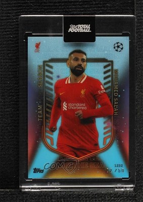 2024 Topps Total Football Team of the Season Blue 2/50 Mohamed Salah #1232 14dq