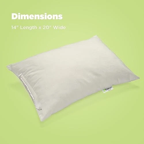  Almohada de cama japonesa 14" x 20" para dormir - Orgánica japonesa 14 x 20 natural Foto 4 de 4