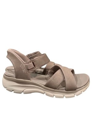Skechers Easy Going Somewhere Sunny Slip-Ins Sandals Women s 9.5 Taupe Gray