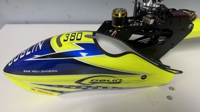 SAB Goblin RC Helicopter 380. Yellow Blue!! BNF. | eBay