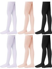 6 Pairs Girls Ballet Dance Tights Soft Toddler Footed Ballet Tights for Toddl...