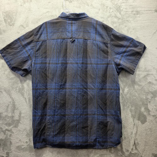 Camisa Harley-Davidson Para Hombre 3XL Azul Gris A Cuadros Manga Corta Algodón Abotonado - Imagen 4 de 9