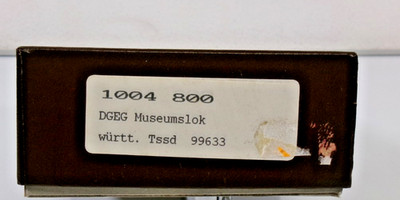 Bemo H0e 1004 800 Bausatz DGEG Museumslok Württ. TSSD 99633 im Originalkarton