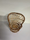 Vintage Mini Peacock Wicker Rattan Chair Plant Stand approximately 7 Inches — photo 1