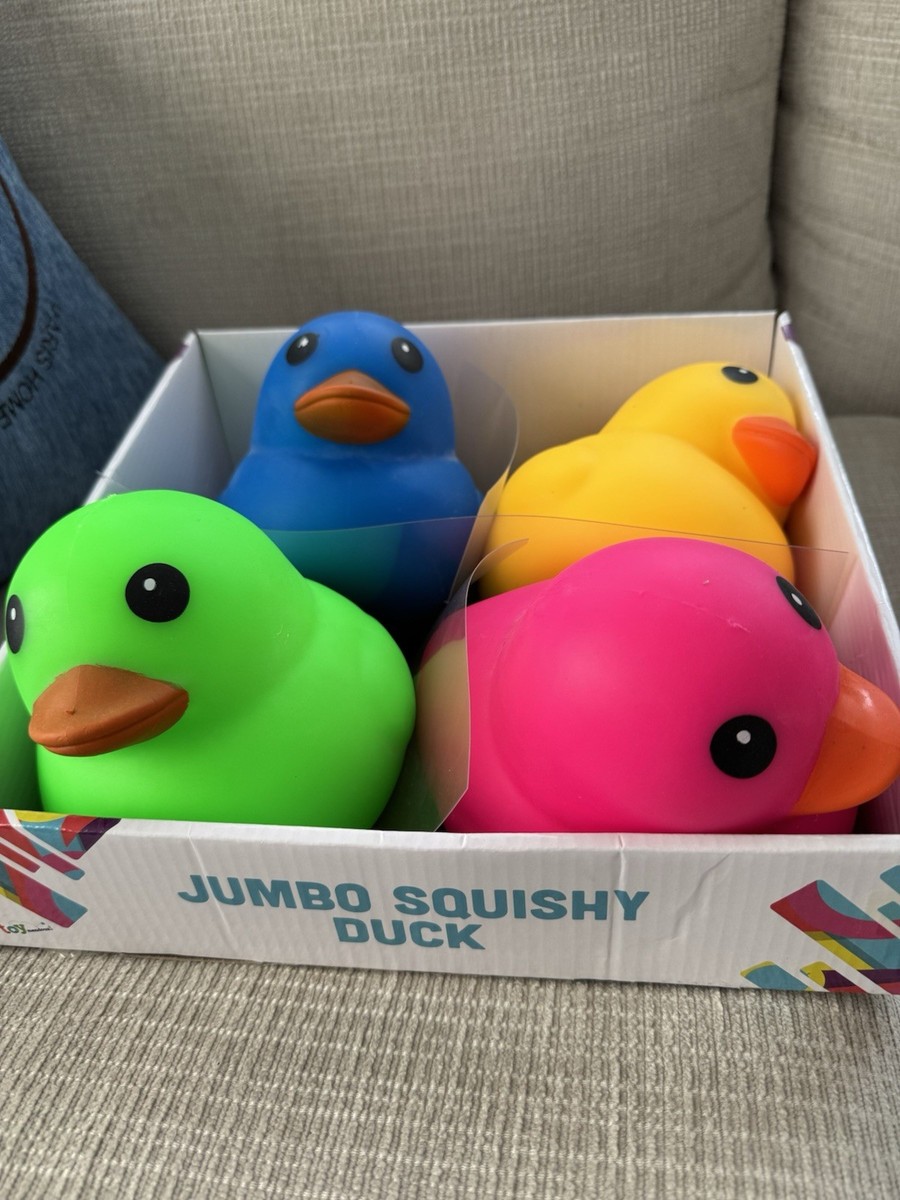 Sunny Days Jumbo Squishy Squeeze duck Multicolor Squeezy Toy duck