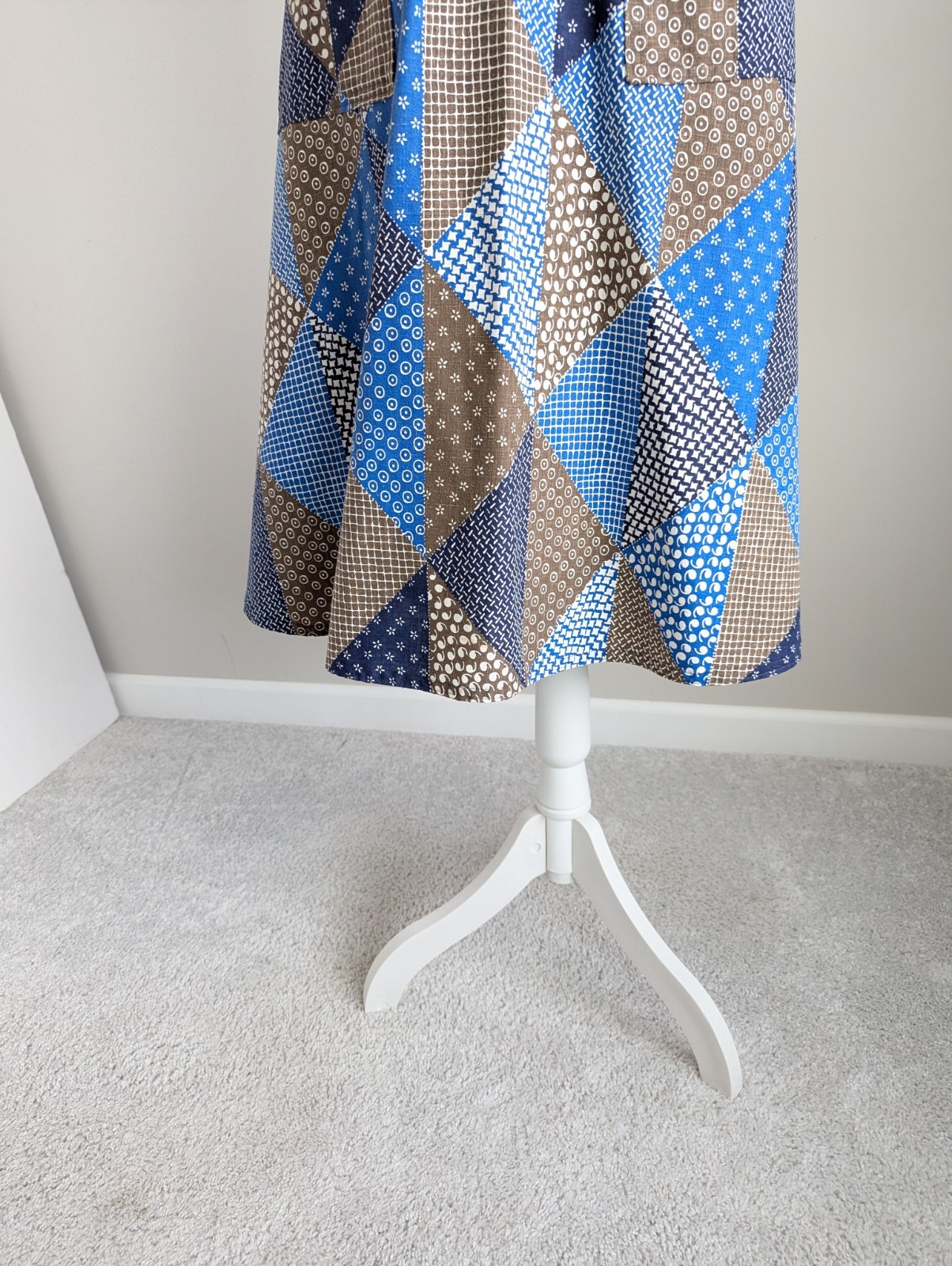 Vintage Adjustable Size Patchwork Wrap Skirt - image 4