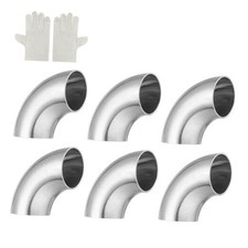 Pack 90 Degree Mandrel Bend Elbow with 38mm(1-1/2") OD x 18 GA/0.05" T 6