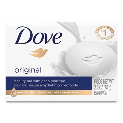 Dove White Beauty Bar, Light Scent, 2.6 oz, 6/Pack