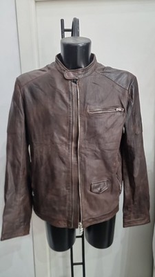 CONBIPEL men's brown leather jacket size 52 cod.AN120